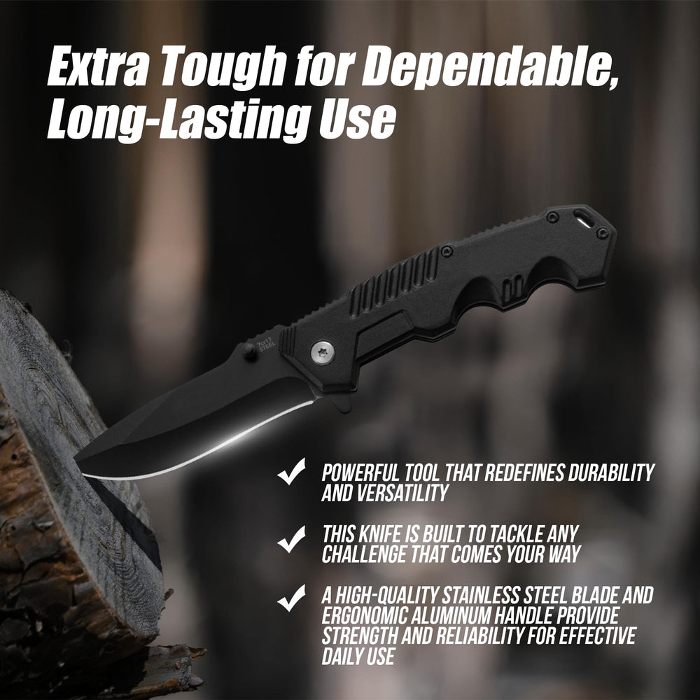 AOSILEY lockback knife shown for secure blade during precise outdoor work.