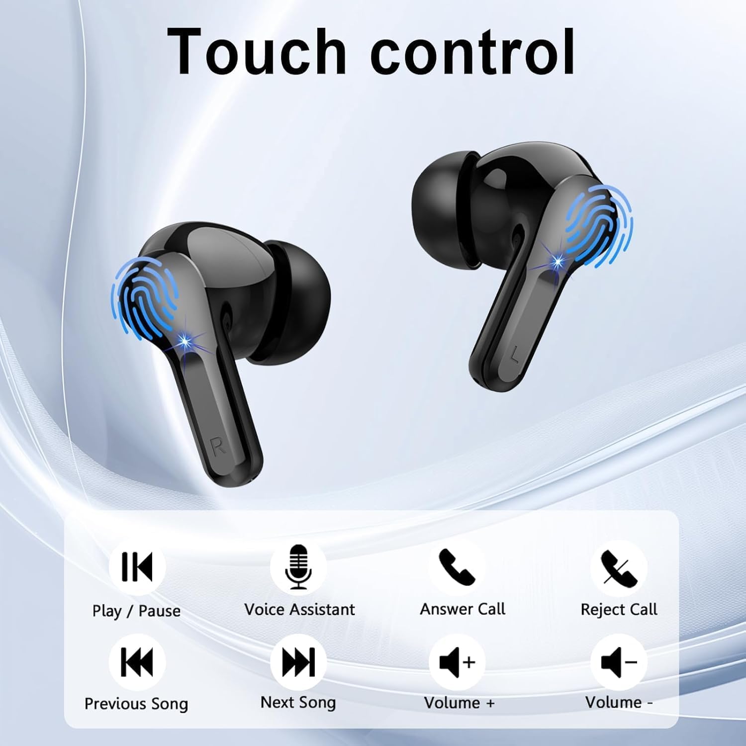 AOSRAU earbuds offering up to 8 hours per charge and 48 extra hours in case