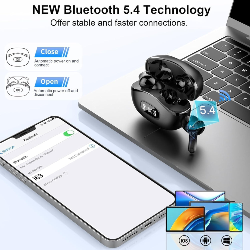 AOSRAU earbuds with 4 ENC mics delivering clear calls in noisy environments