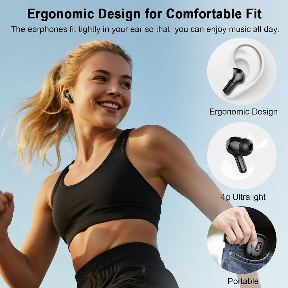 AOSRAU IP7 waterproof earphones withstand sweat, rain, and dust during workouts