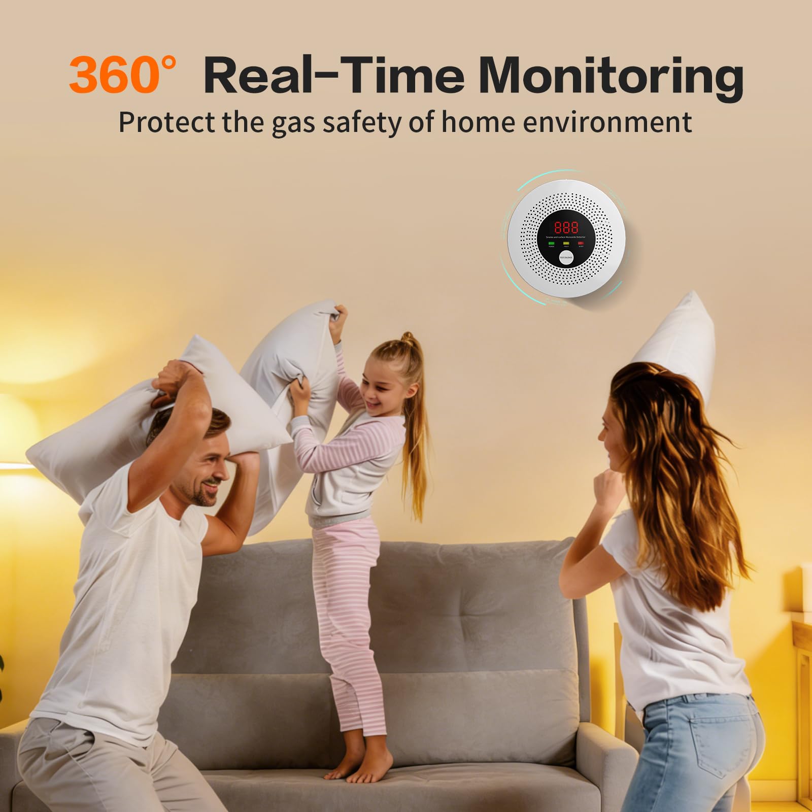 AOTIQUAL heat sensor detects high temperatures quickly for early alerts.