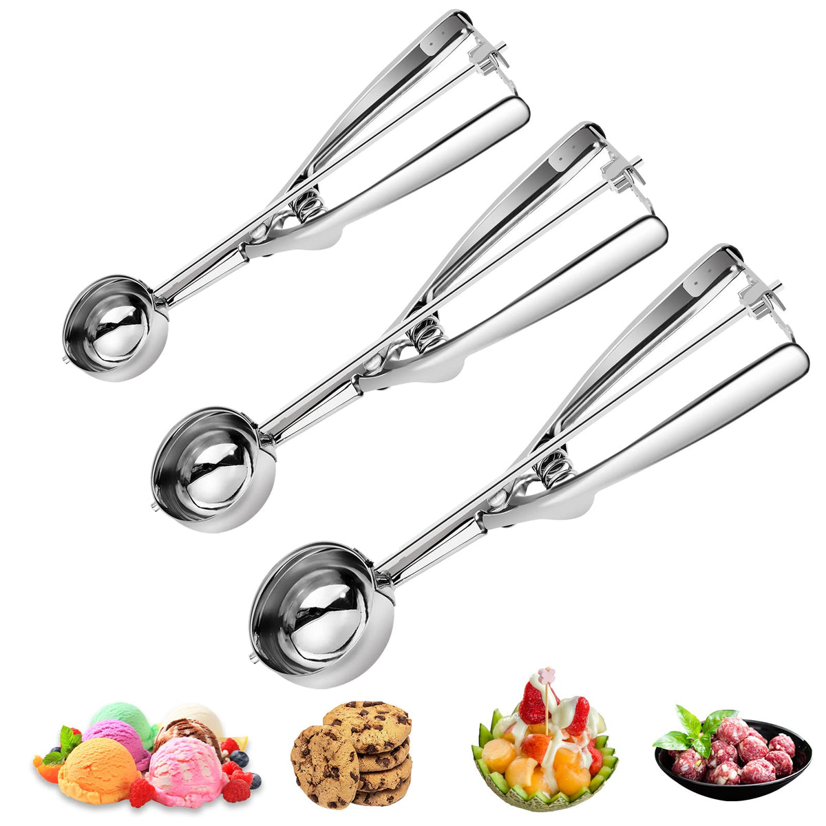 AOULELA 3-piece scoop set in packaging, ready for versatile kitchen use.