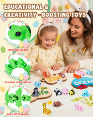 Aousin lion elephant dolphin turtle figures showcasing wildlife variety for stories