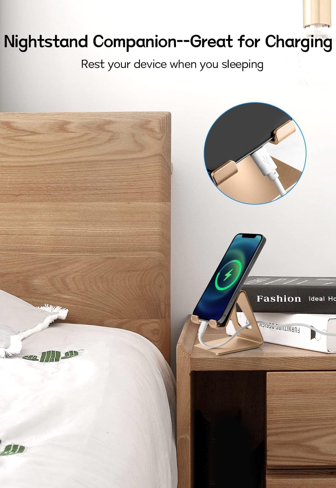 Aoviho Desk Phone Stand anti-slip base prevents sliding