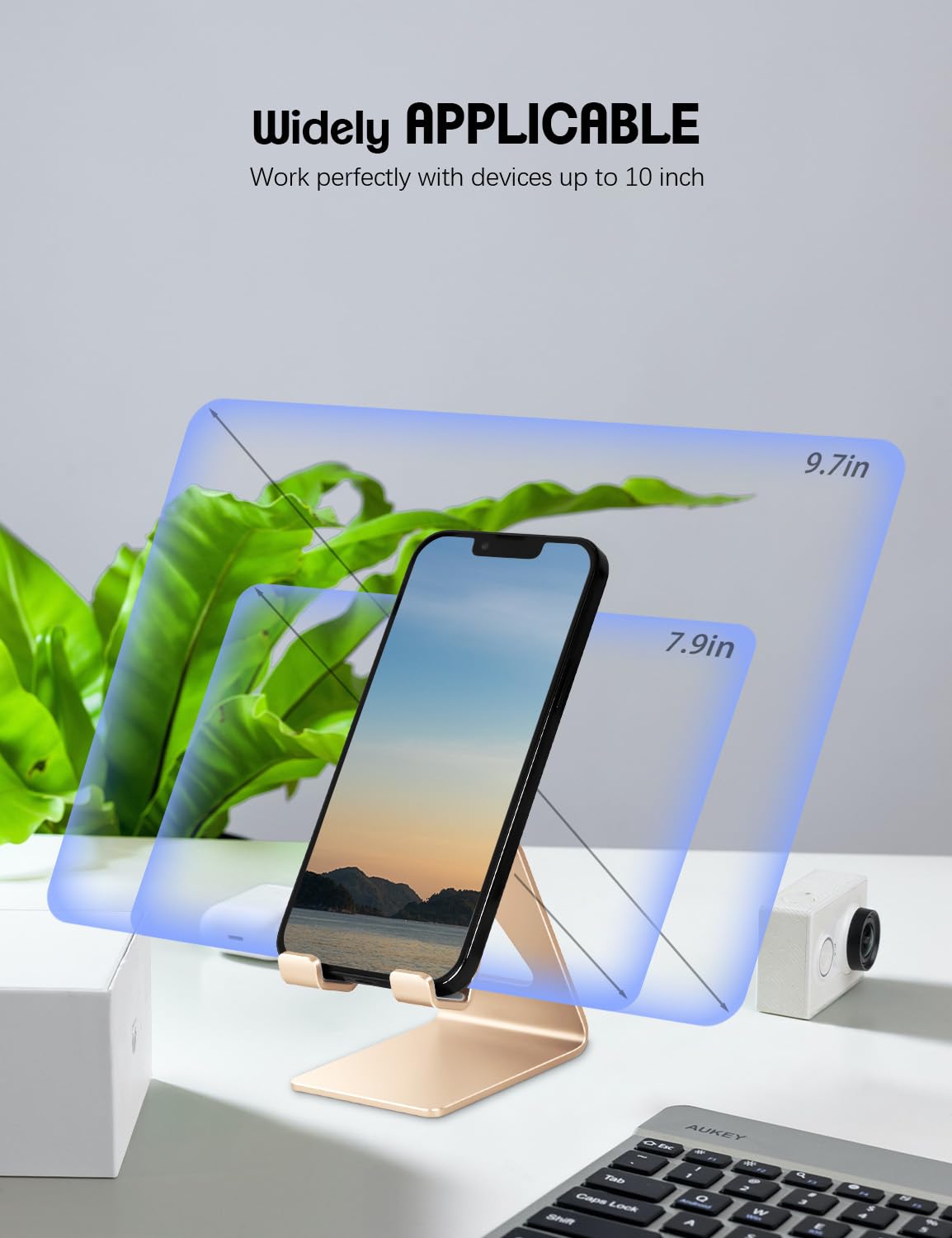 Aoviho Desk Phone Stand edge-smooth design offers comfy touch