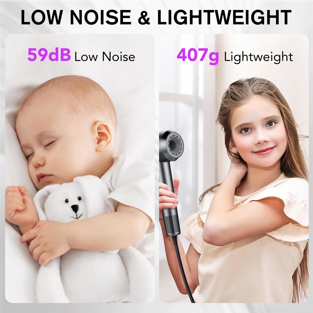 Aowoka Hair Dryer is lightweight at 400g for travel.