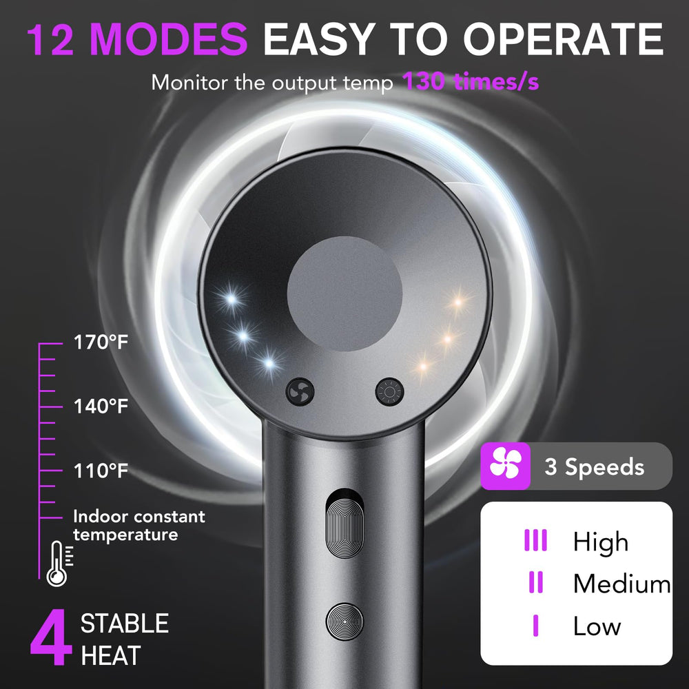 Aowoka Hair Dryer operates quietly under 52 dB.