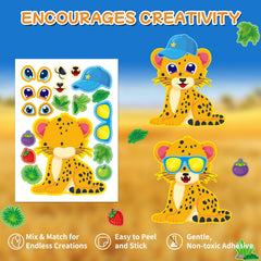 Aowplc 8.3x6 inch sticker sheets designed for kid-friendly crafting