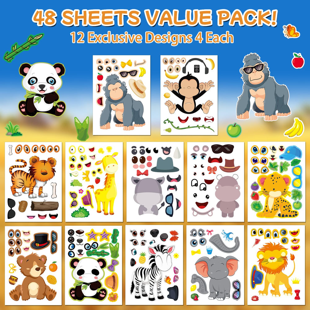 Aowplc Make-A-Face eyes and mouths sticker set for mix-and-match fun