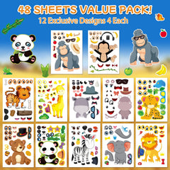 Aowplc Make-A-Face eyes and mouths sticker set for mix-and-match fun