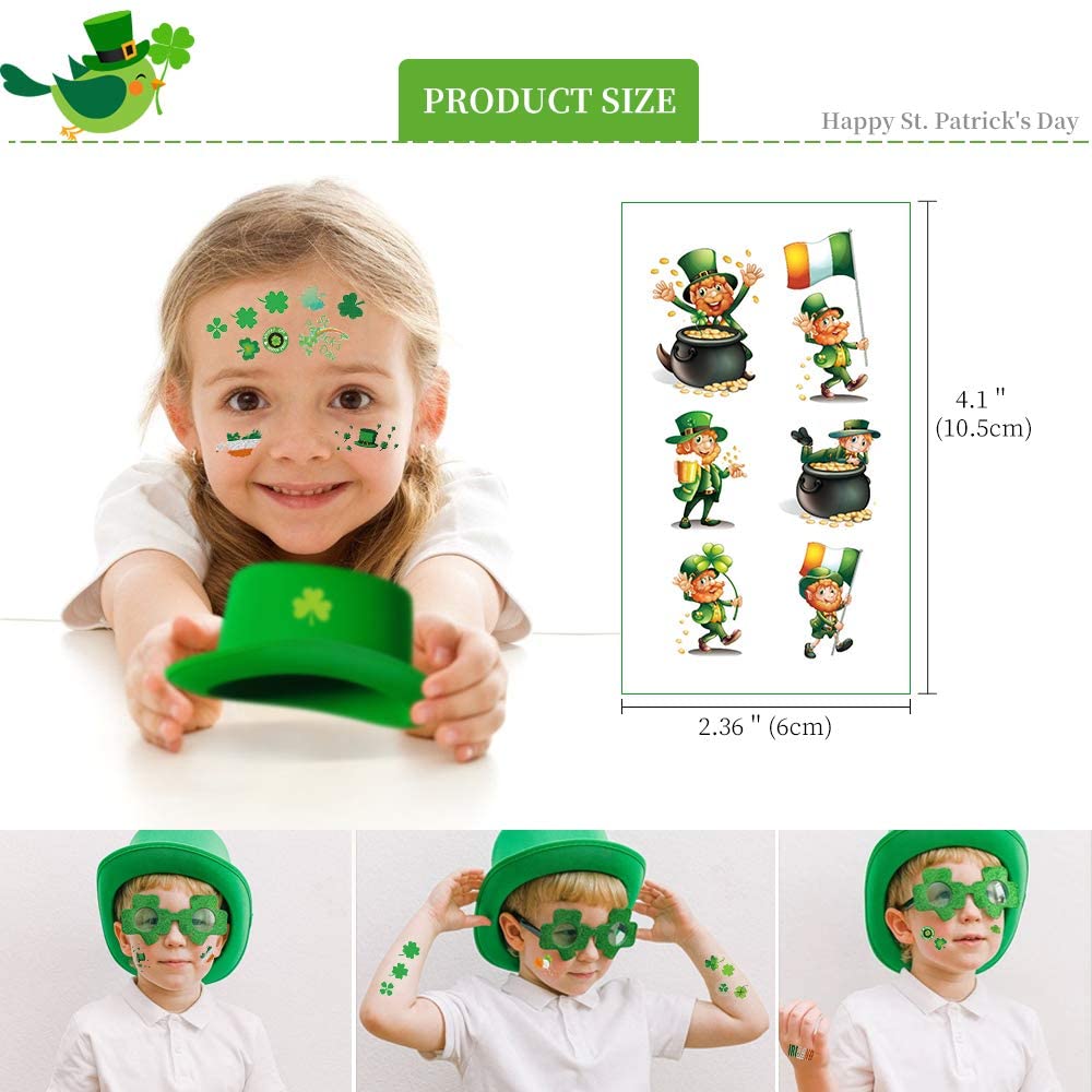 AOYOO Leprechaun tattoo—playful character that sparks parade enthusiasm.