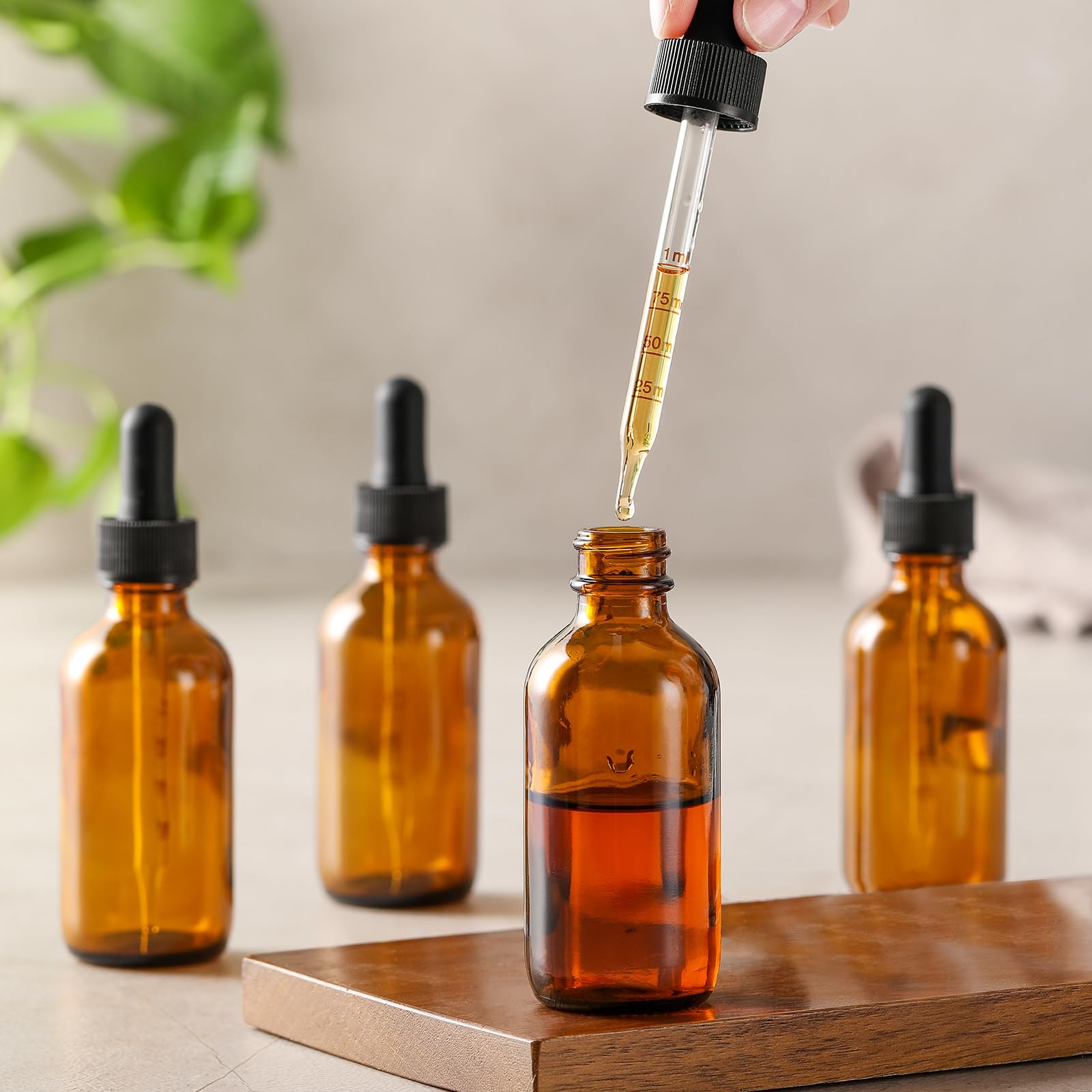 AOZITA bottle and dropper set for cosmetics, essential oils, tinctures.