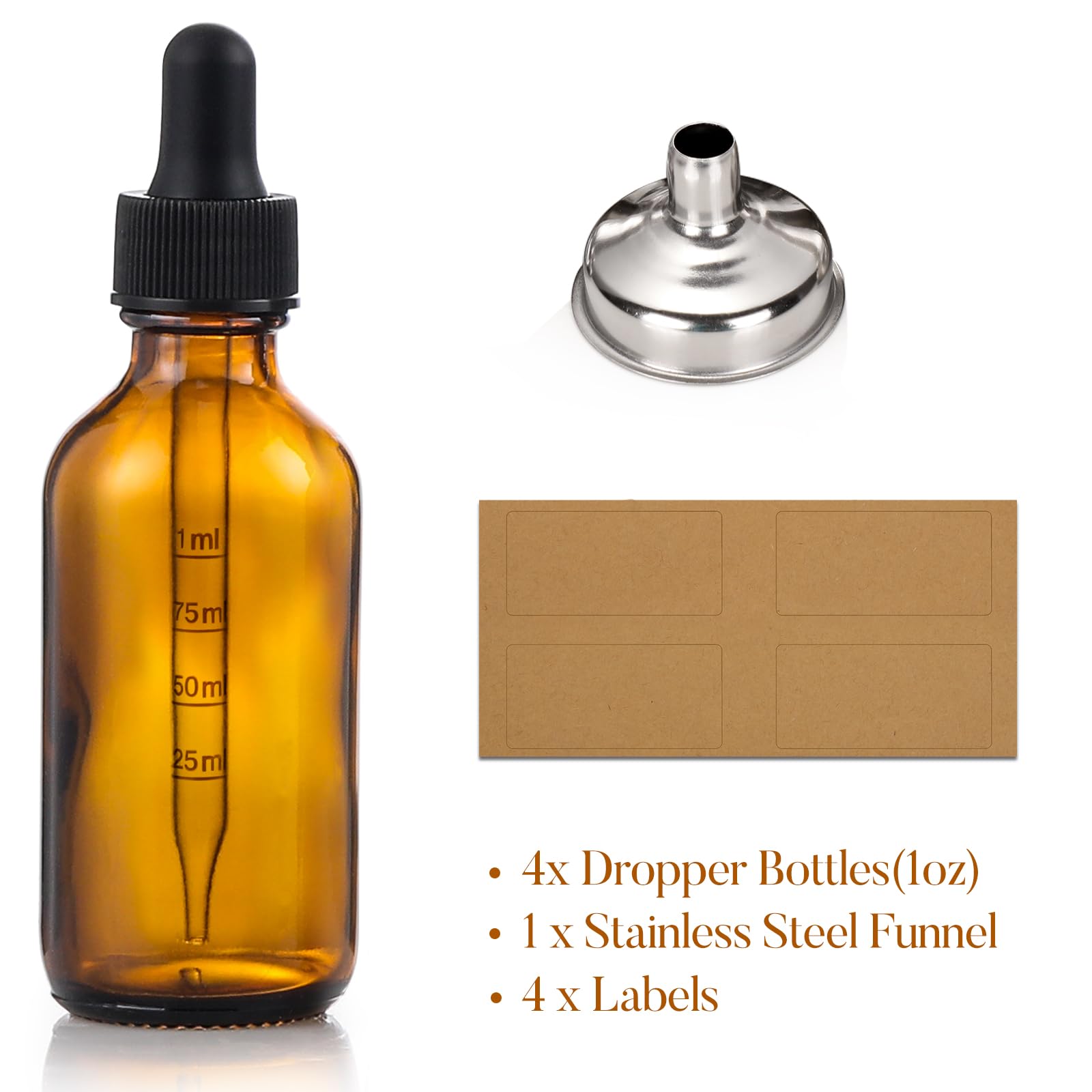 AOZITA calibrated dropper with 1ml scale for accurate dispensing.