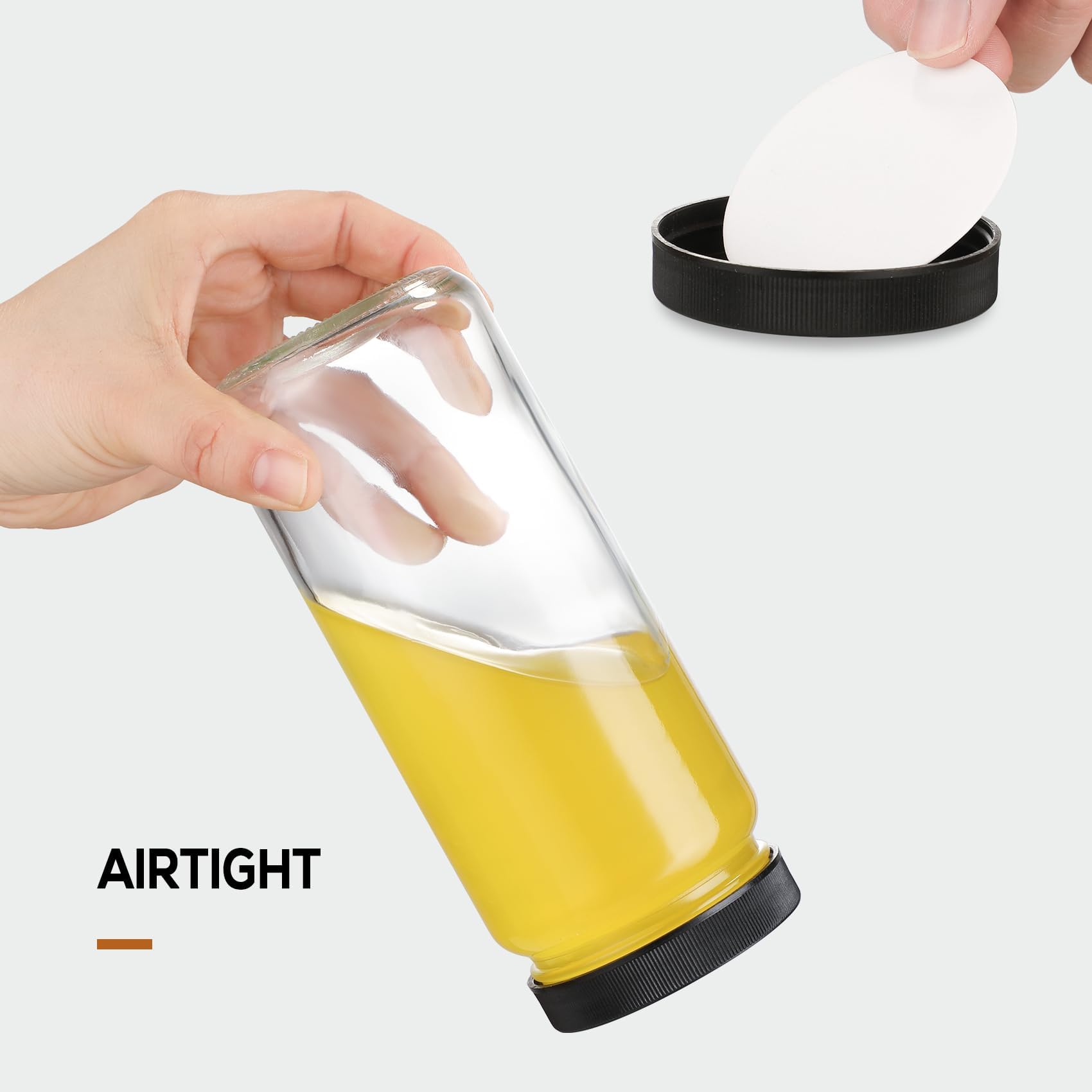 AOZITA dishwasher-safe glass bottle suitable for fridge storage.
