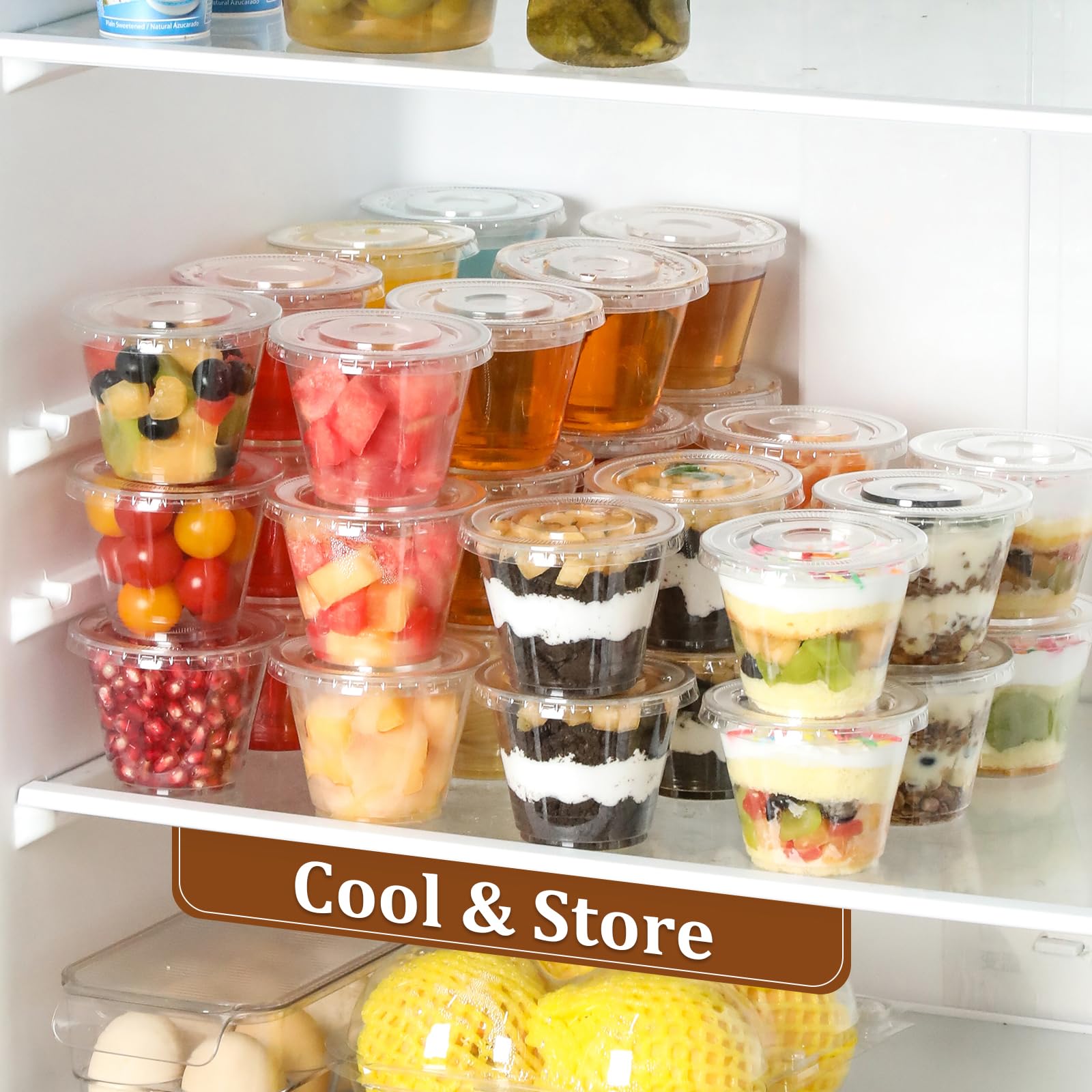 AOZITA stackable flat lid design saves cabinet space and prevents wobble.