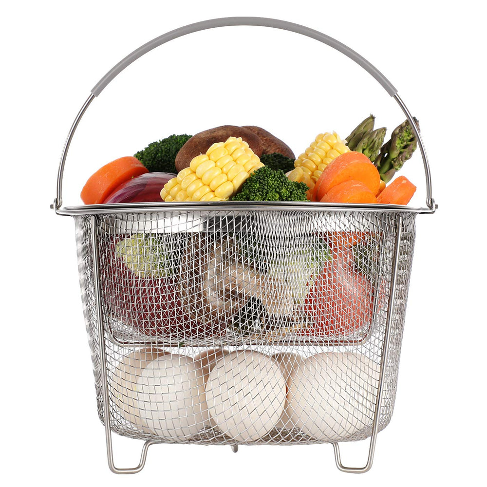 AOZITA 2-tier steamer basket assembled for Instant Pot, ideal for multi-item steaming