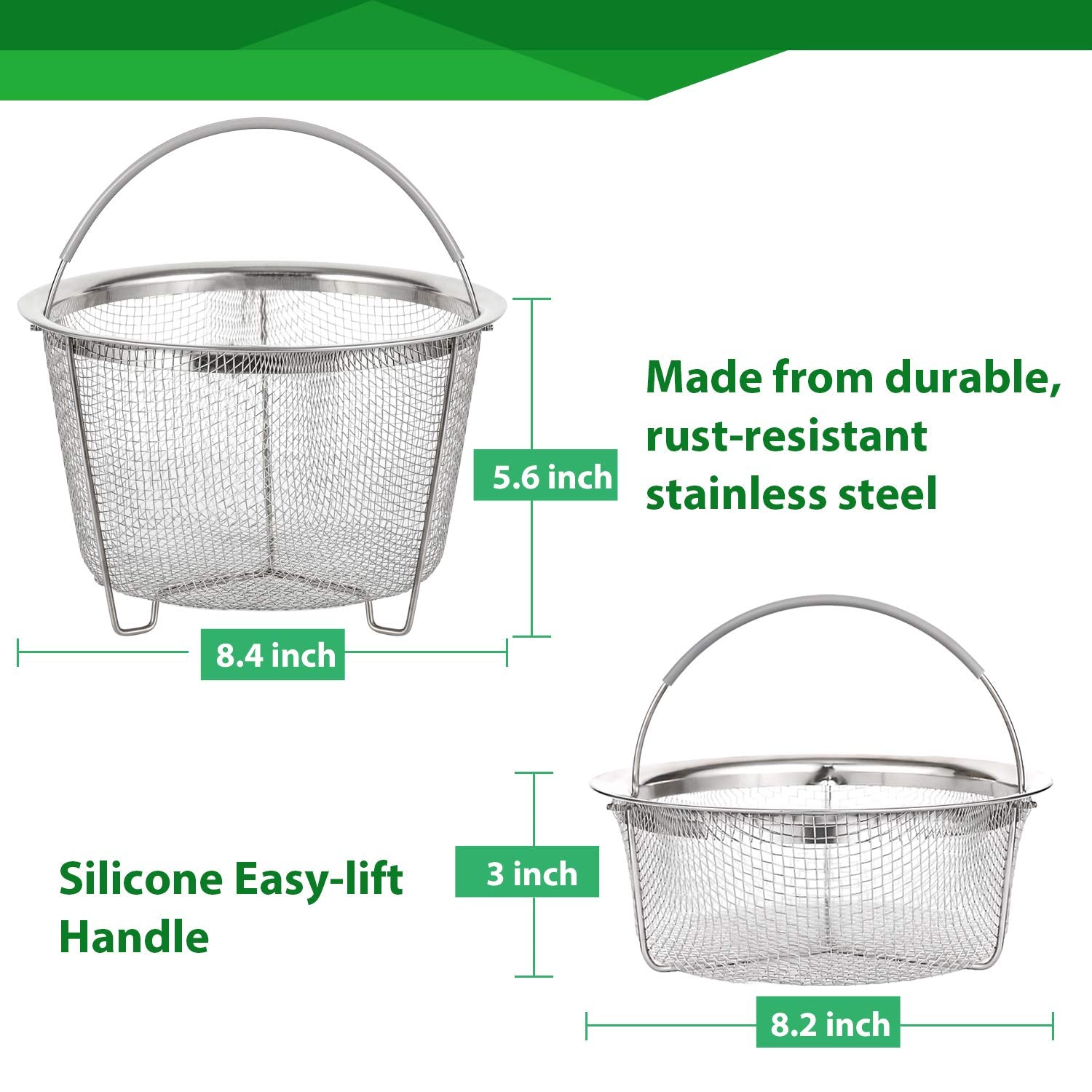 AOZITA silicone handles stay cool while lifting hot contents