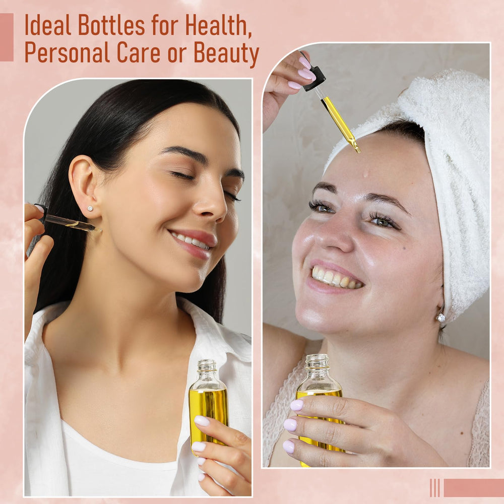 AOZITA top-view image highlighting thick clear glass bottle quality