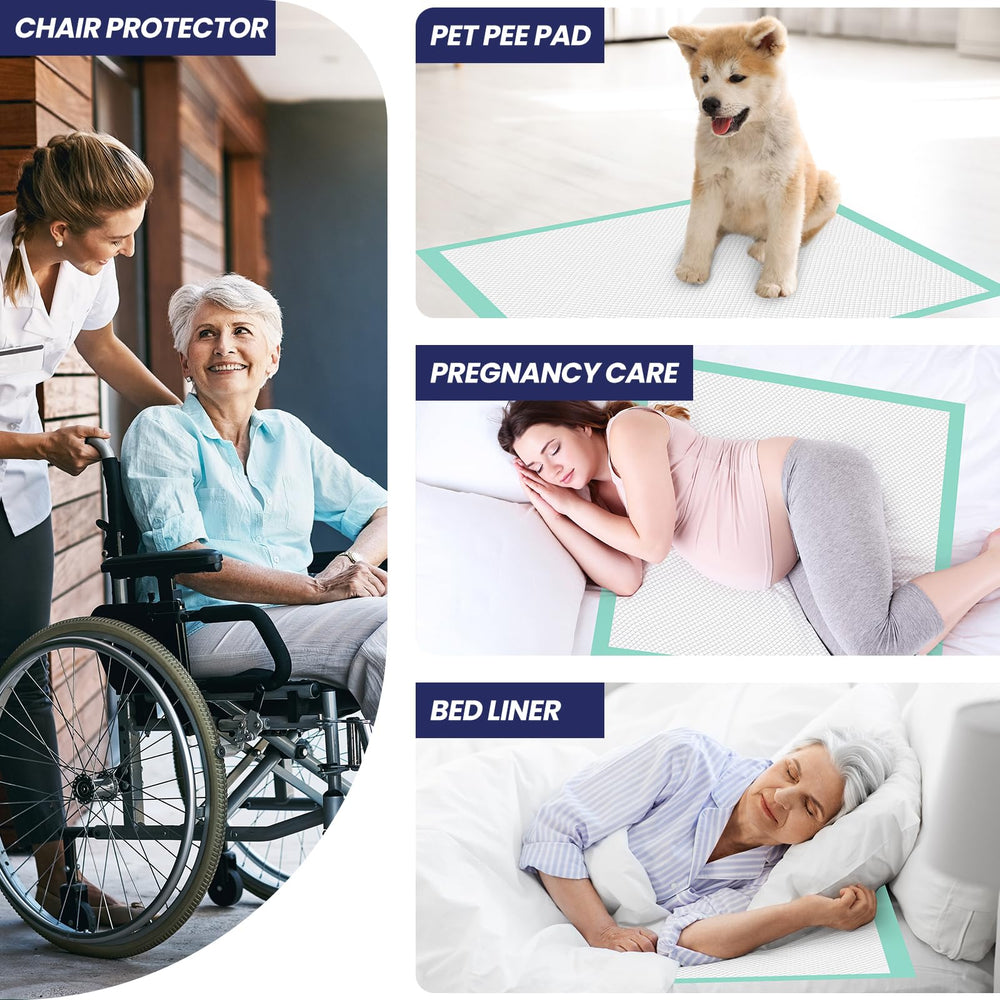 AOZITA versatile underpads fit elderly care, pregnancy, pets, or chairs