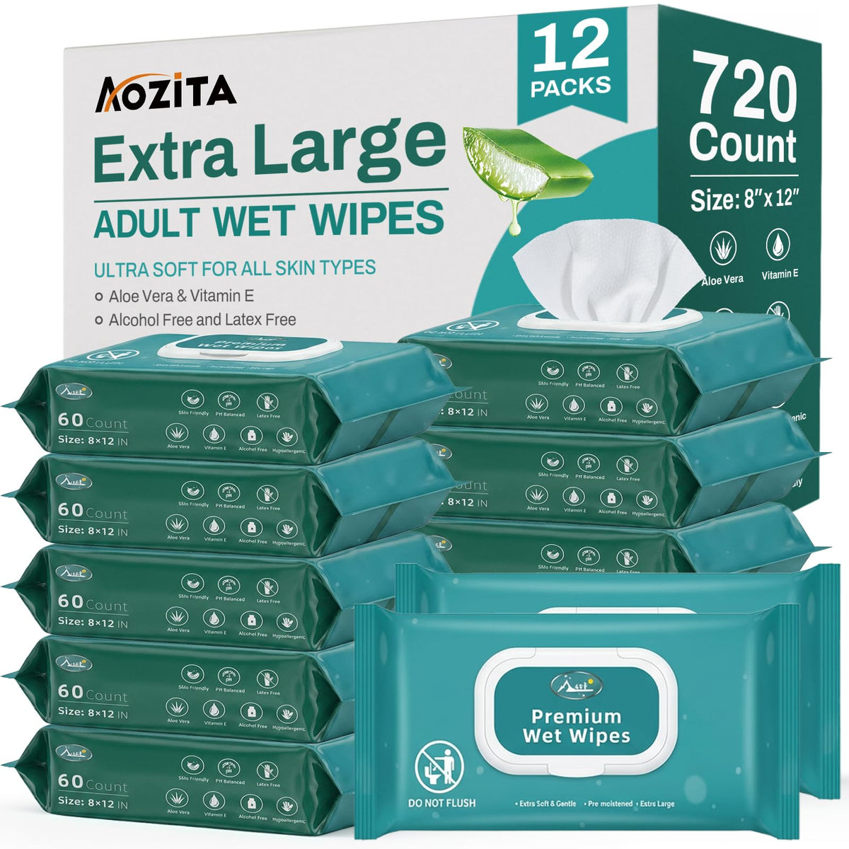 AOZITA 720-count package for bulk care convenience.