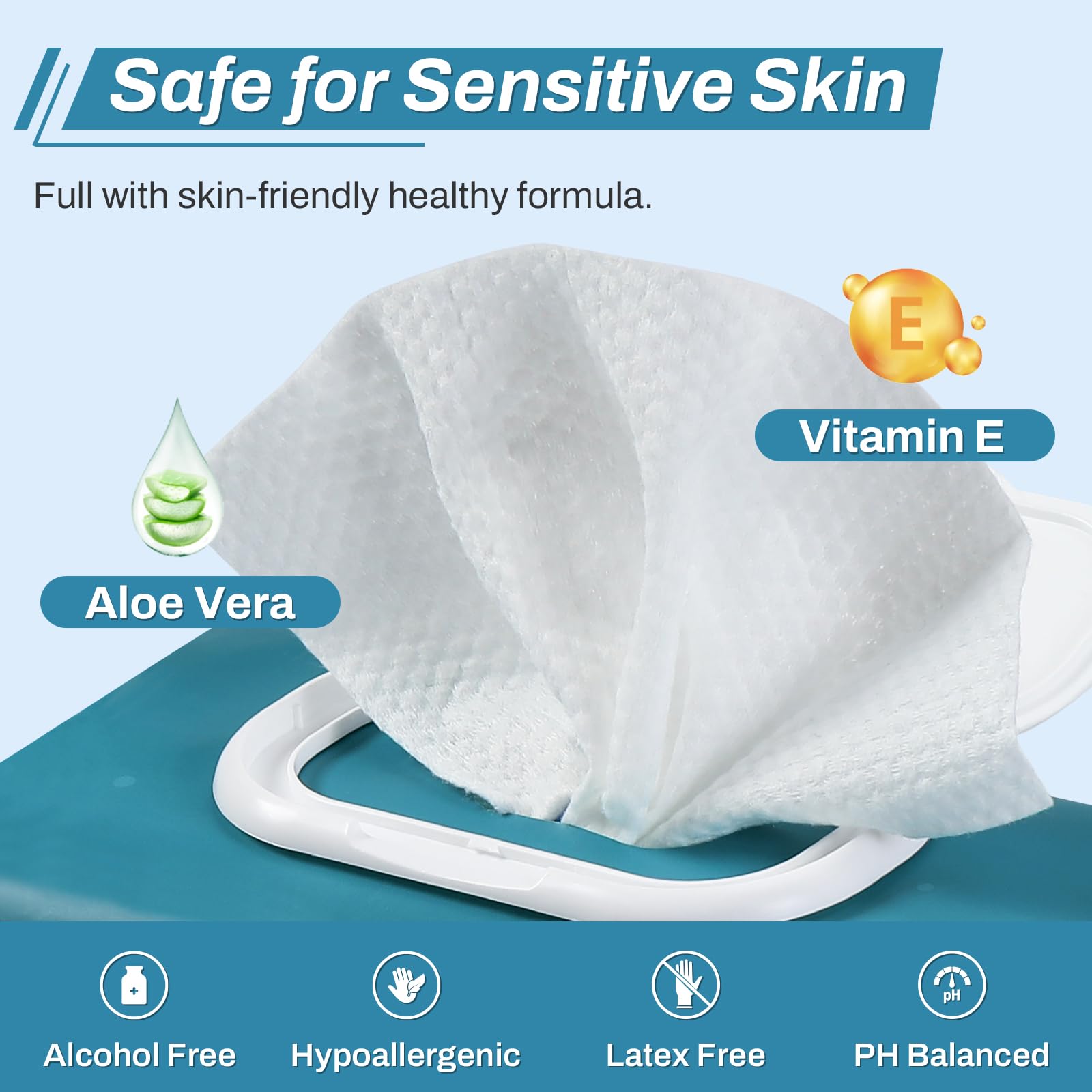 AOZITA 8x12 extra-large sheet for no-rinse cleansing.