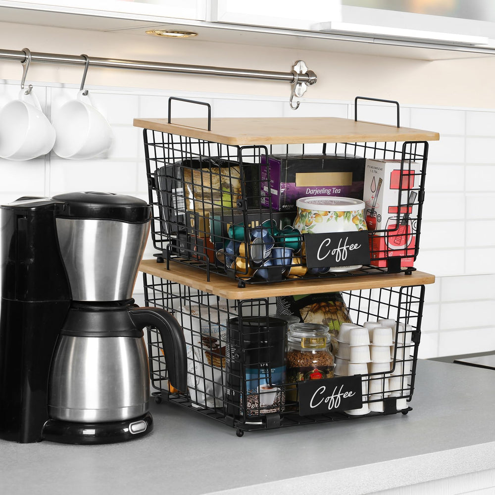 AOZITA XXL basket for bread storage on the counter.