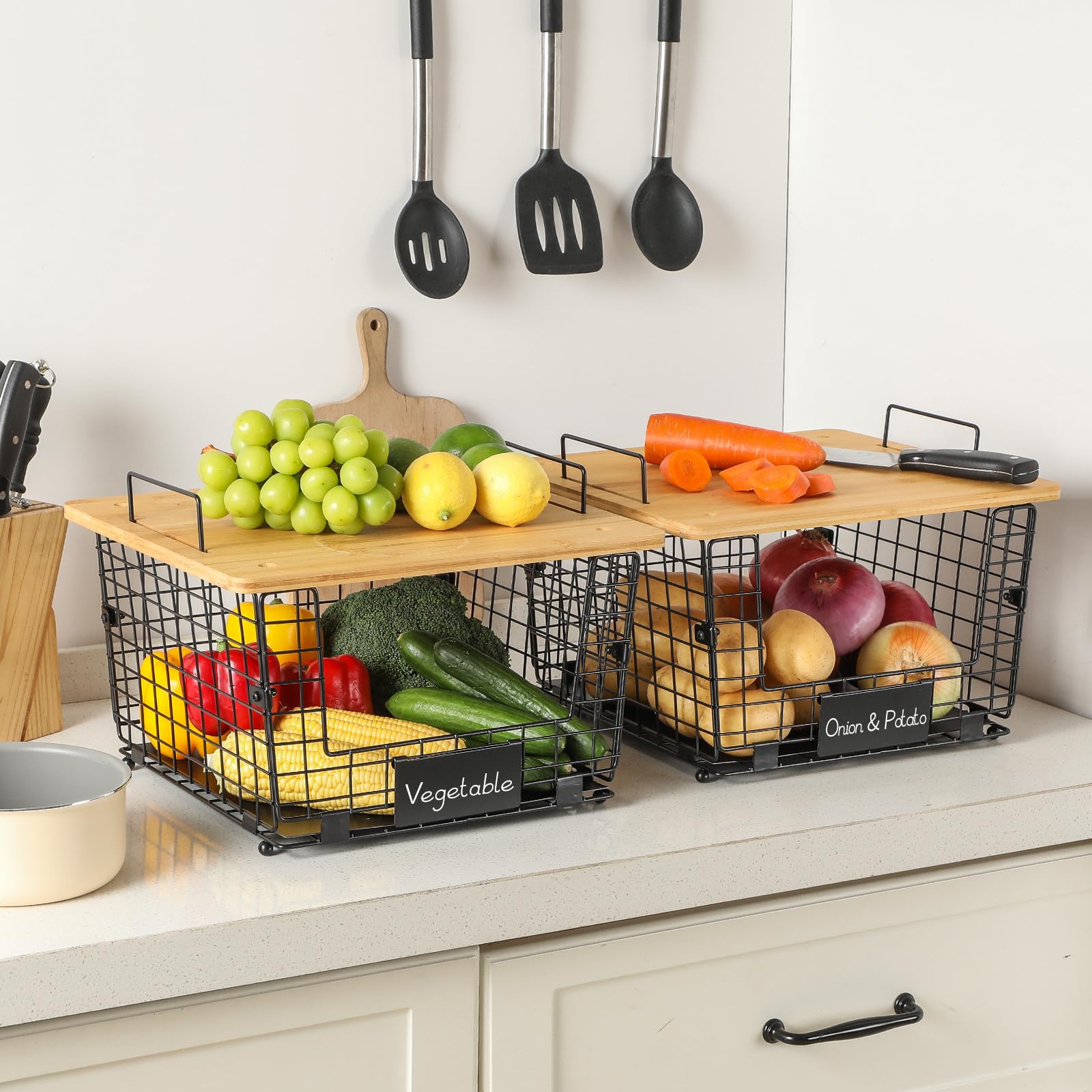 AOZITA XXL basket for DIY organization and stackable versatility.