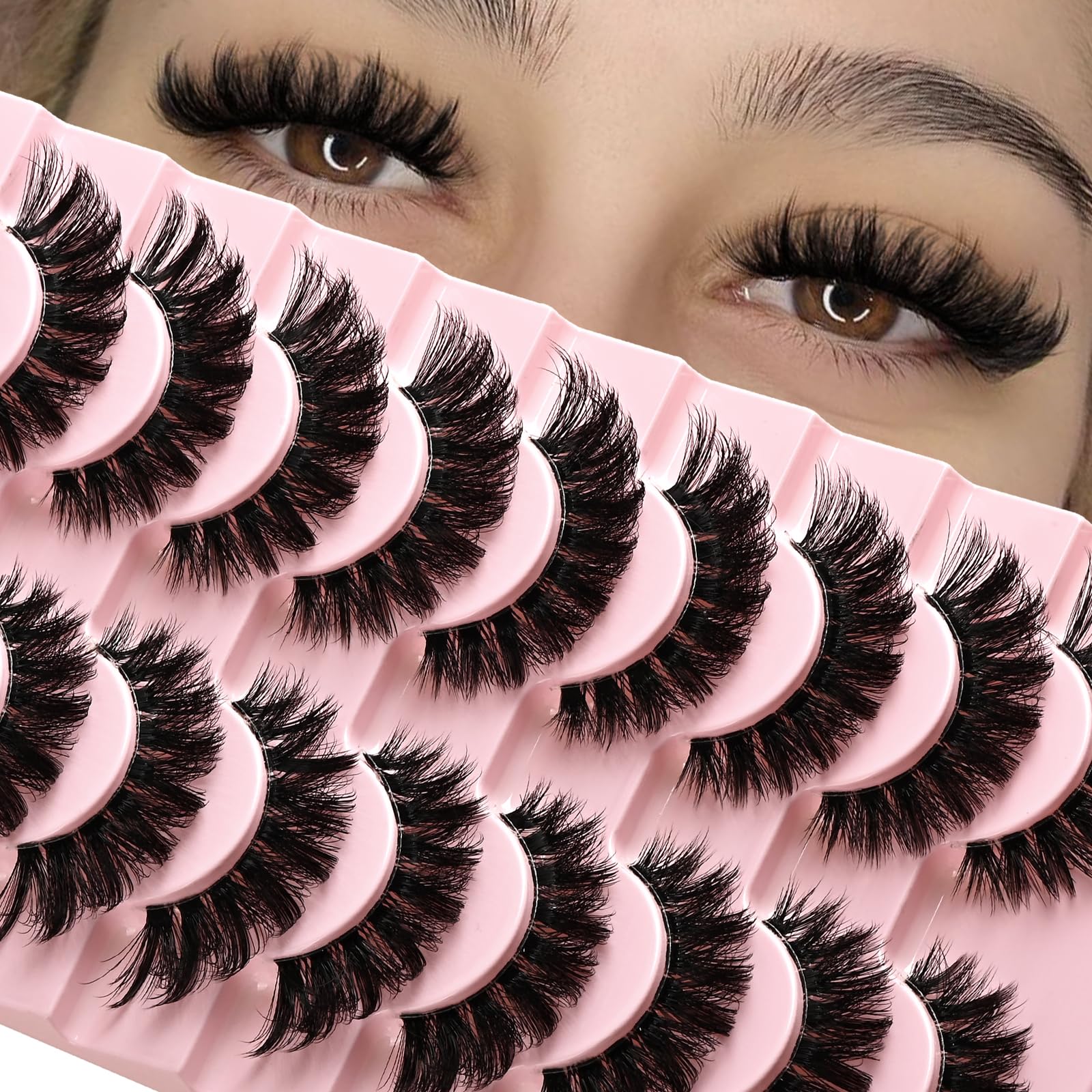 APCYUST Lashes wispy cluster design adds depth for daily wear