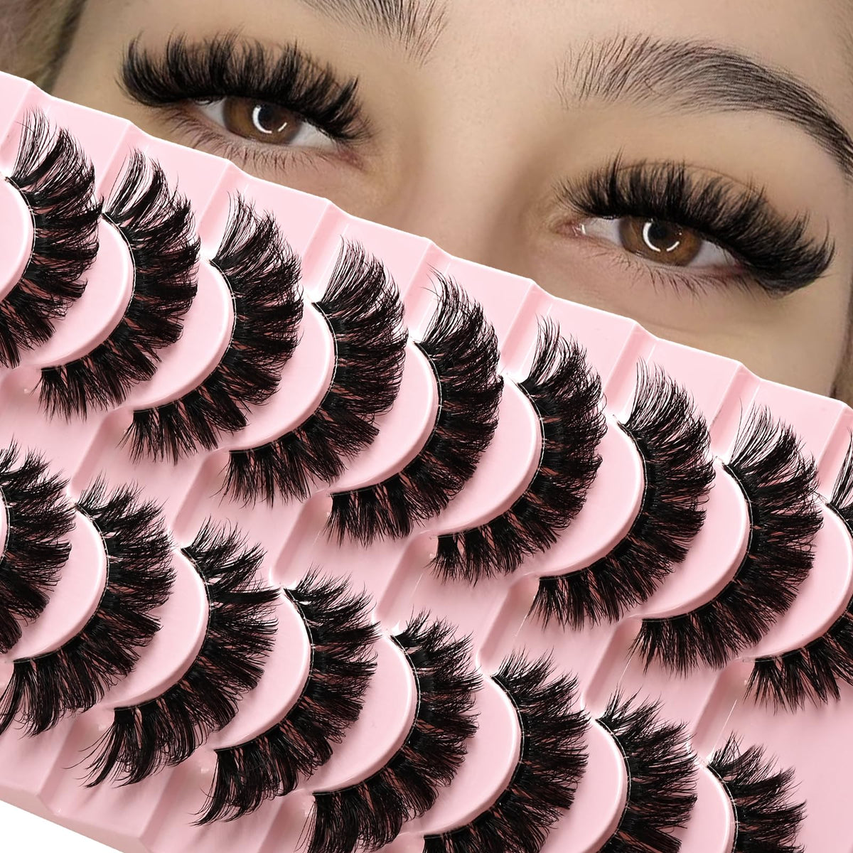 APCYUST Lashes wispy cluster design adds depth for daily wear