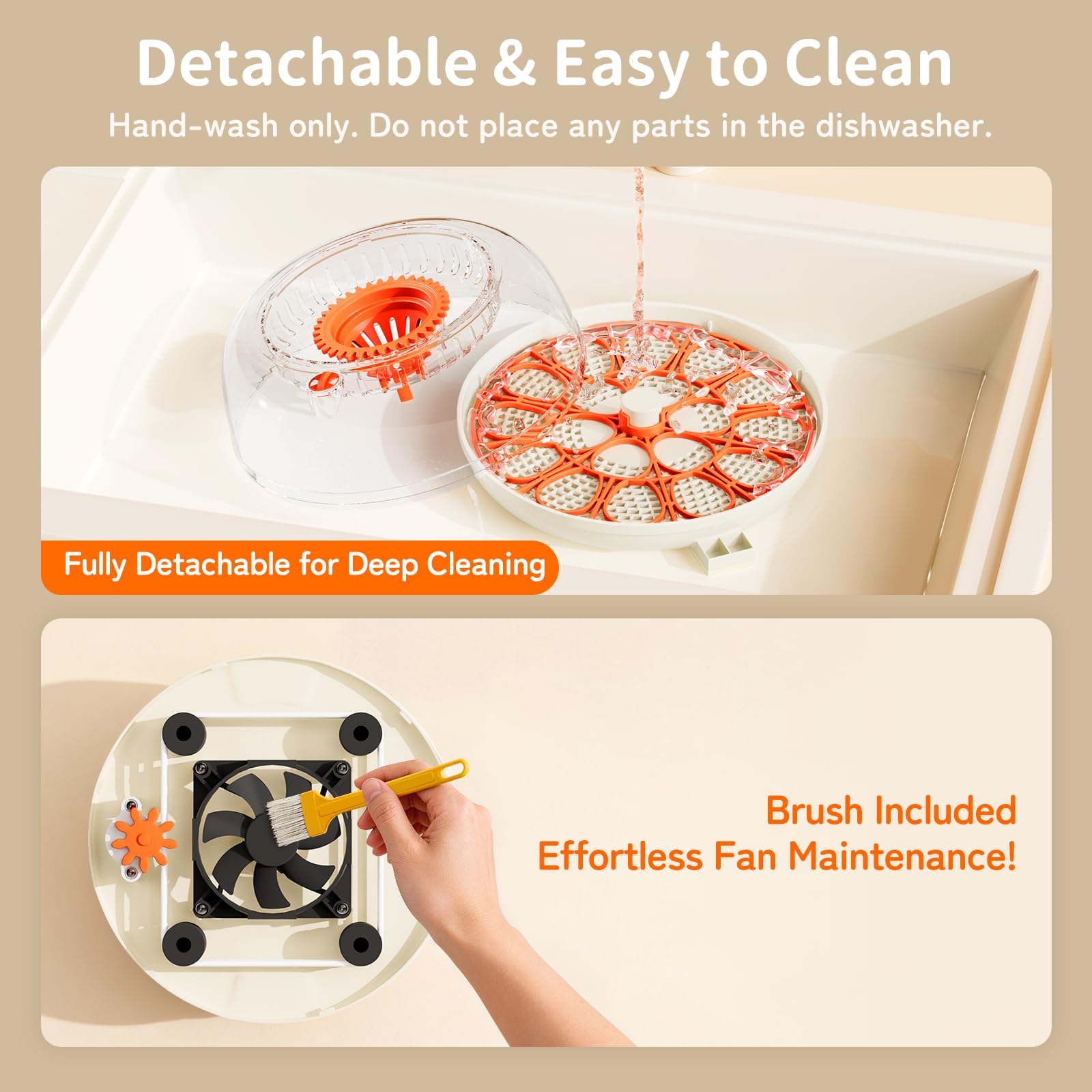 APDOE detachable parts simplify cleaning between uses