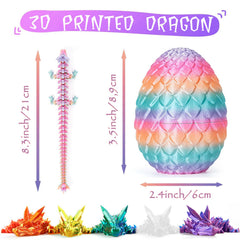 Apear1 articulated dragon egg design showing movable tail.