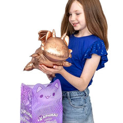 Aphmau MeeMeows amethyst dragon plush captures lavender tones for fan collections.