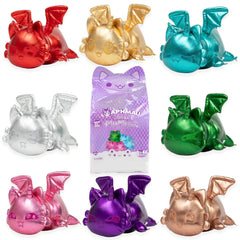 Aphmau MeeMeows jade dragon plush showcases vibrant green sheen for shelf display.