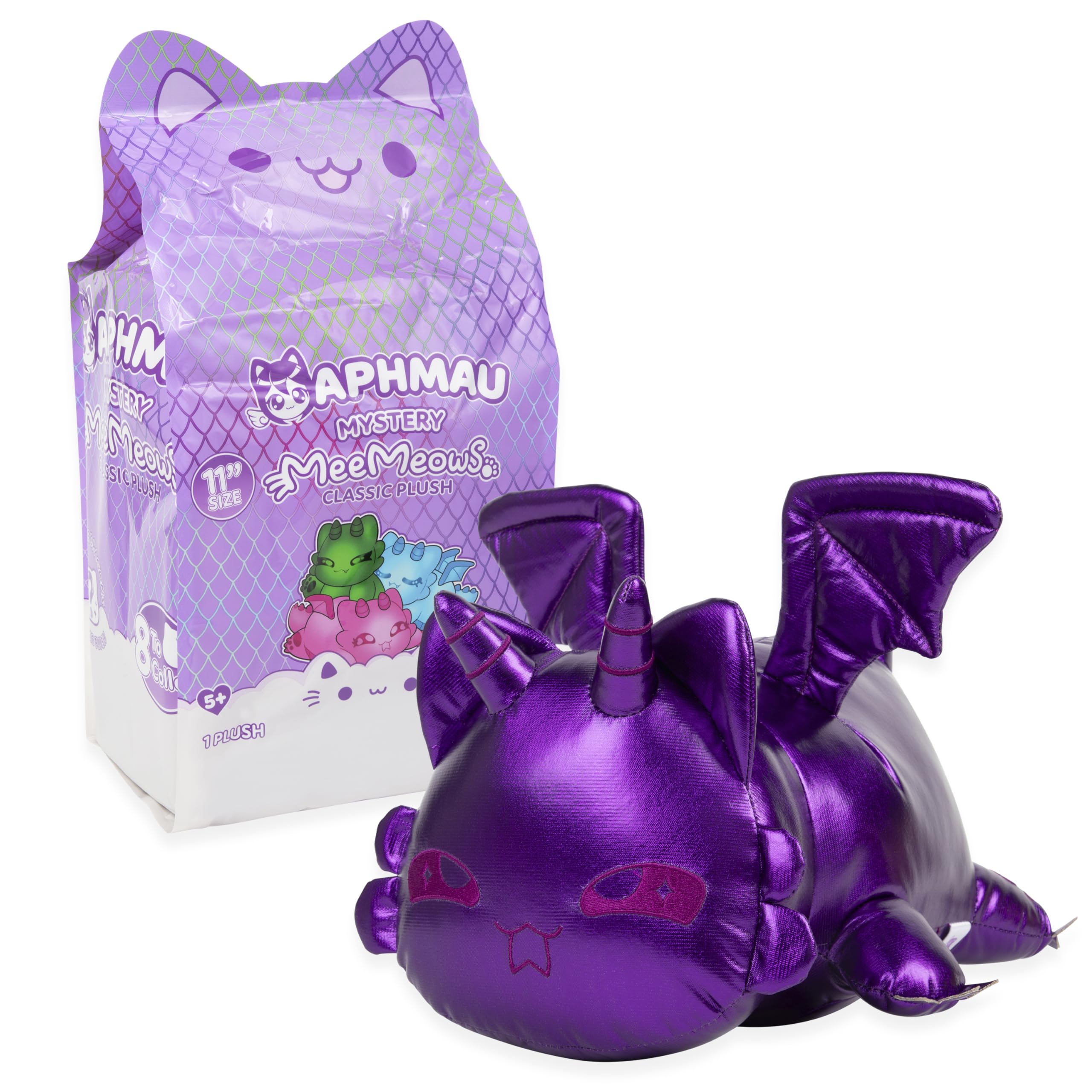 Aphmau MeeMeows ruby dragon plush glows with warm red accents for drama.