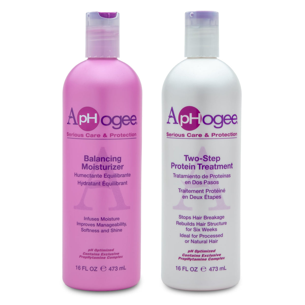 Aphogee double bundle front view showing both products for strong, healthier-looking hair.