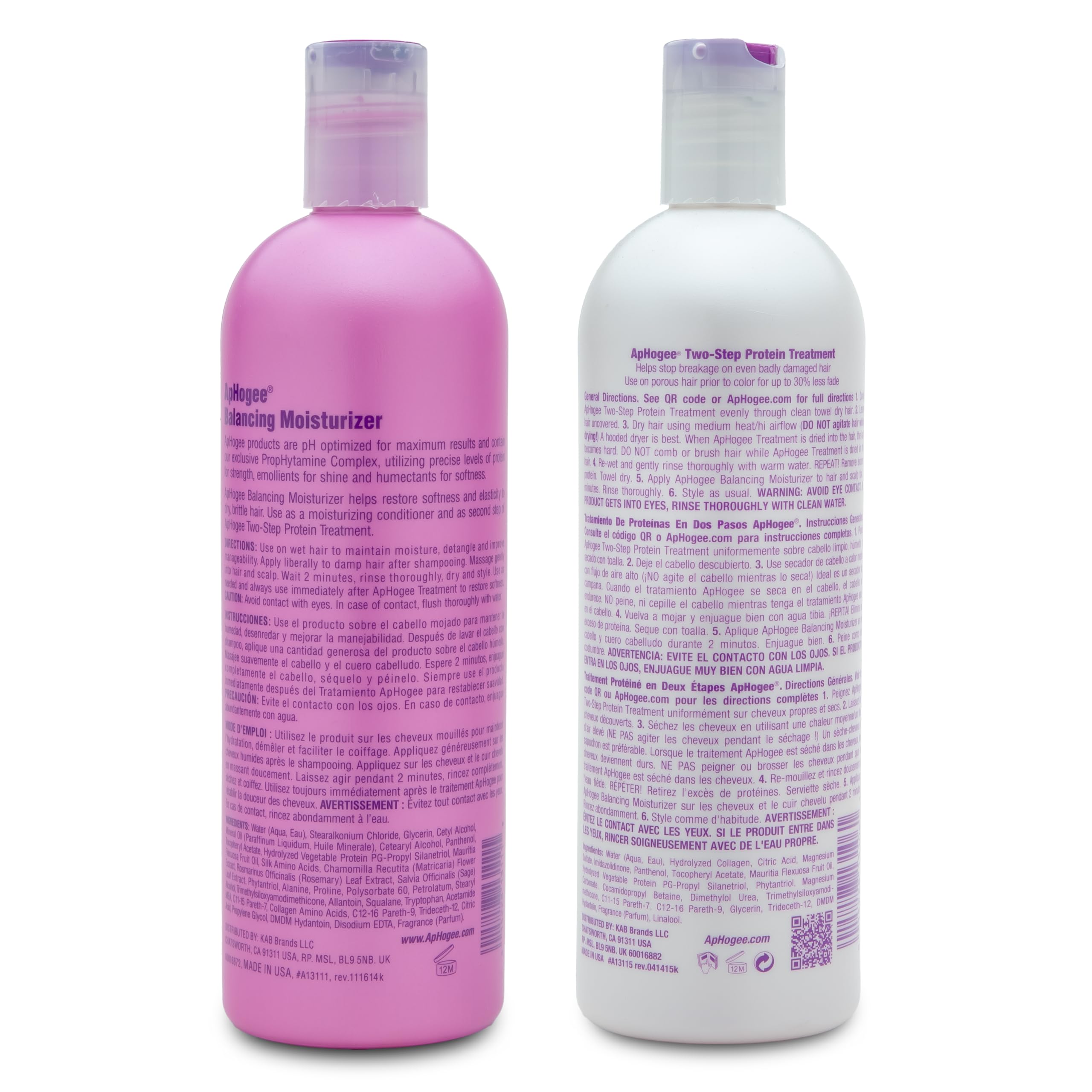 Aphogee protein treatment bottle close-up highlighting nourishing formula for dry or over-processed hair.
