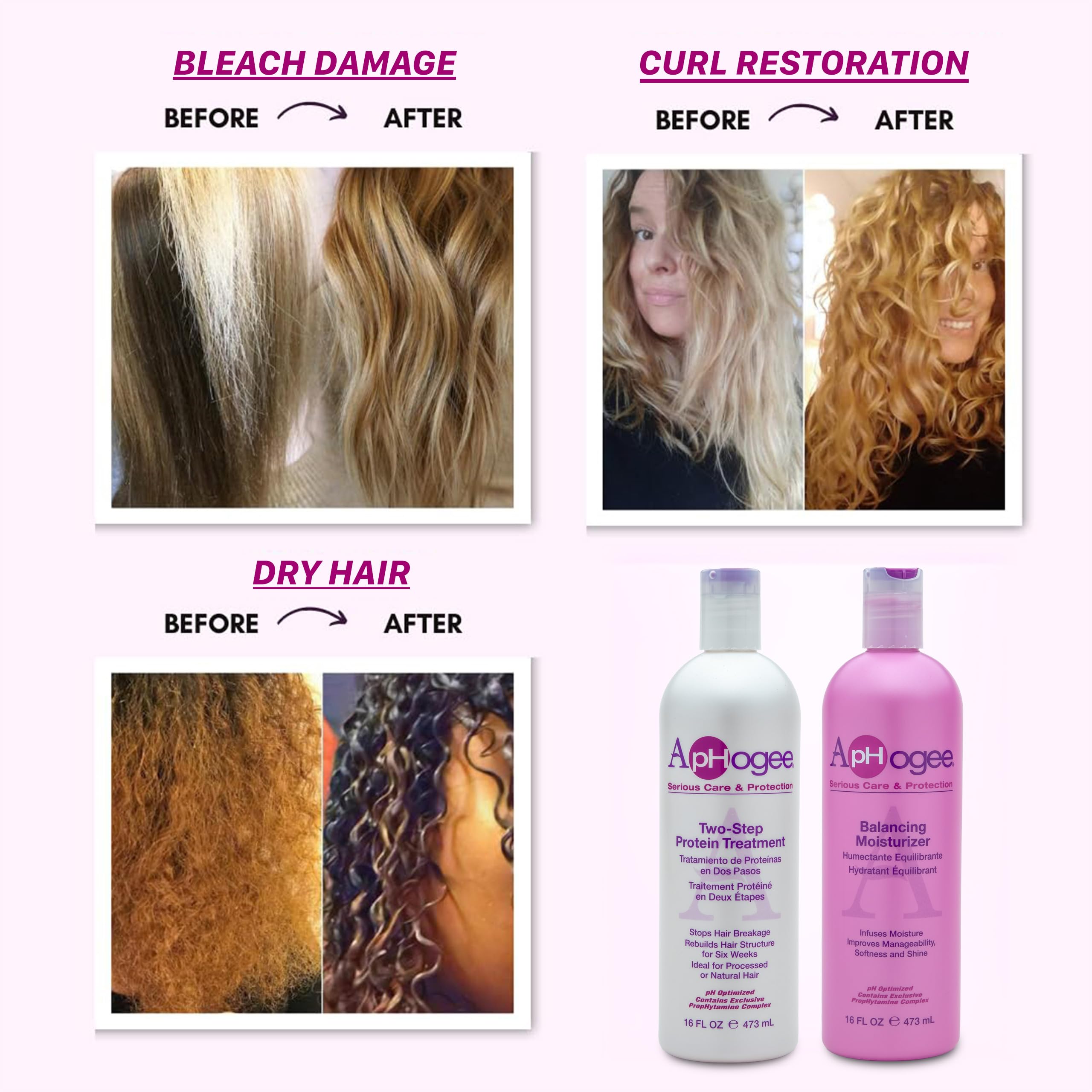 Aphogee two-step system on sink demonstrating easy salon-inspired care at home.