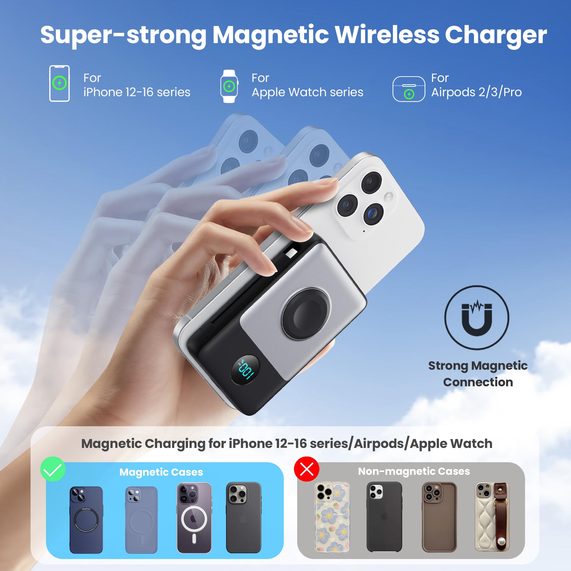 APHUWJ compact, travel-friendly dimensions fit inside a bag easily.