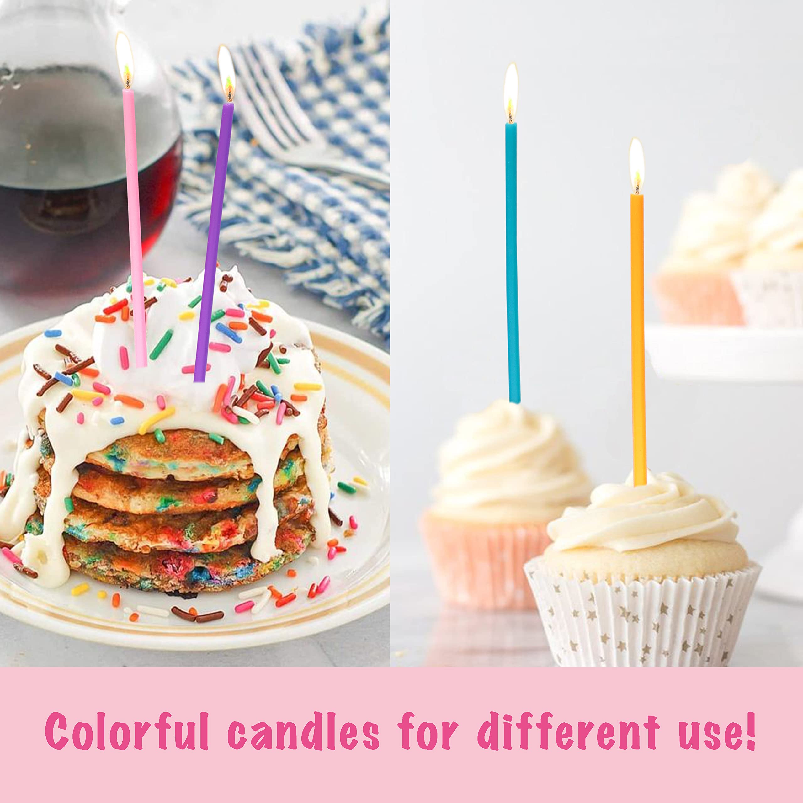 Apluselection wedding and baby shower decor with colorful candles