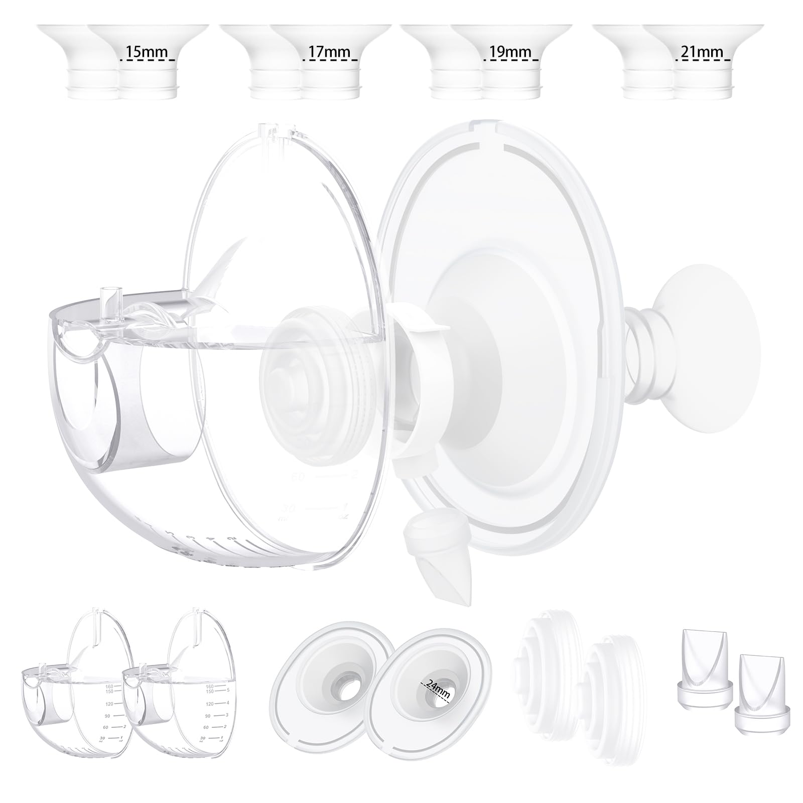 APMOOM M5 24mm collection cup with double-sealed flange for a secure fit