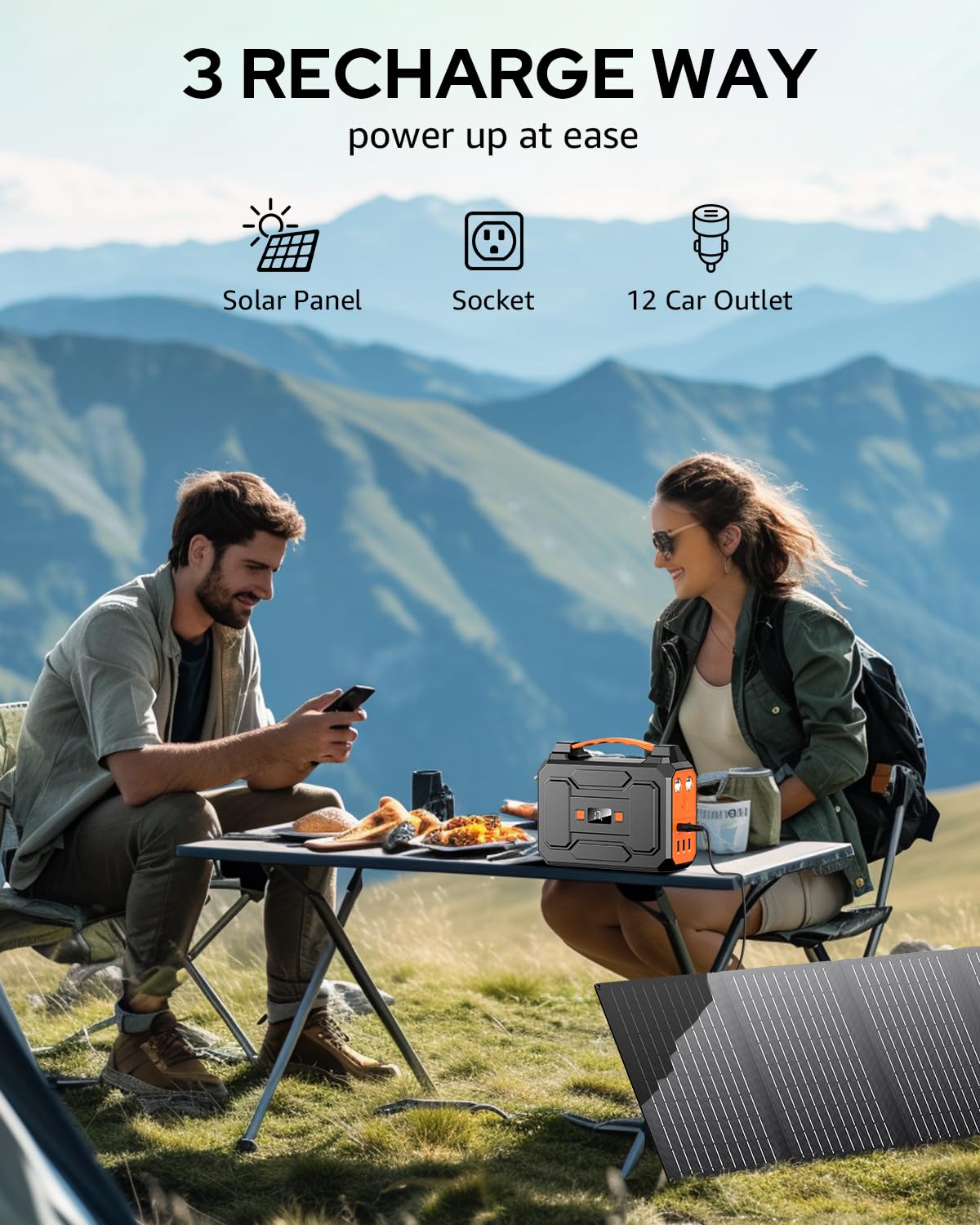 Apowking seven-output configuration enables multi-device charging.