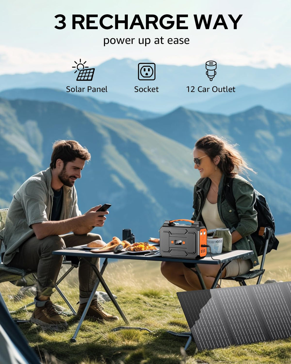 Apowking seven-output configuration enables multi-device charging.