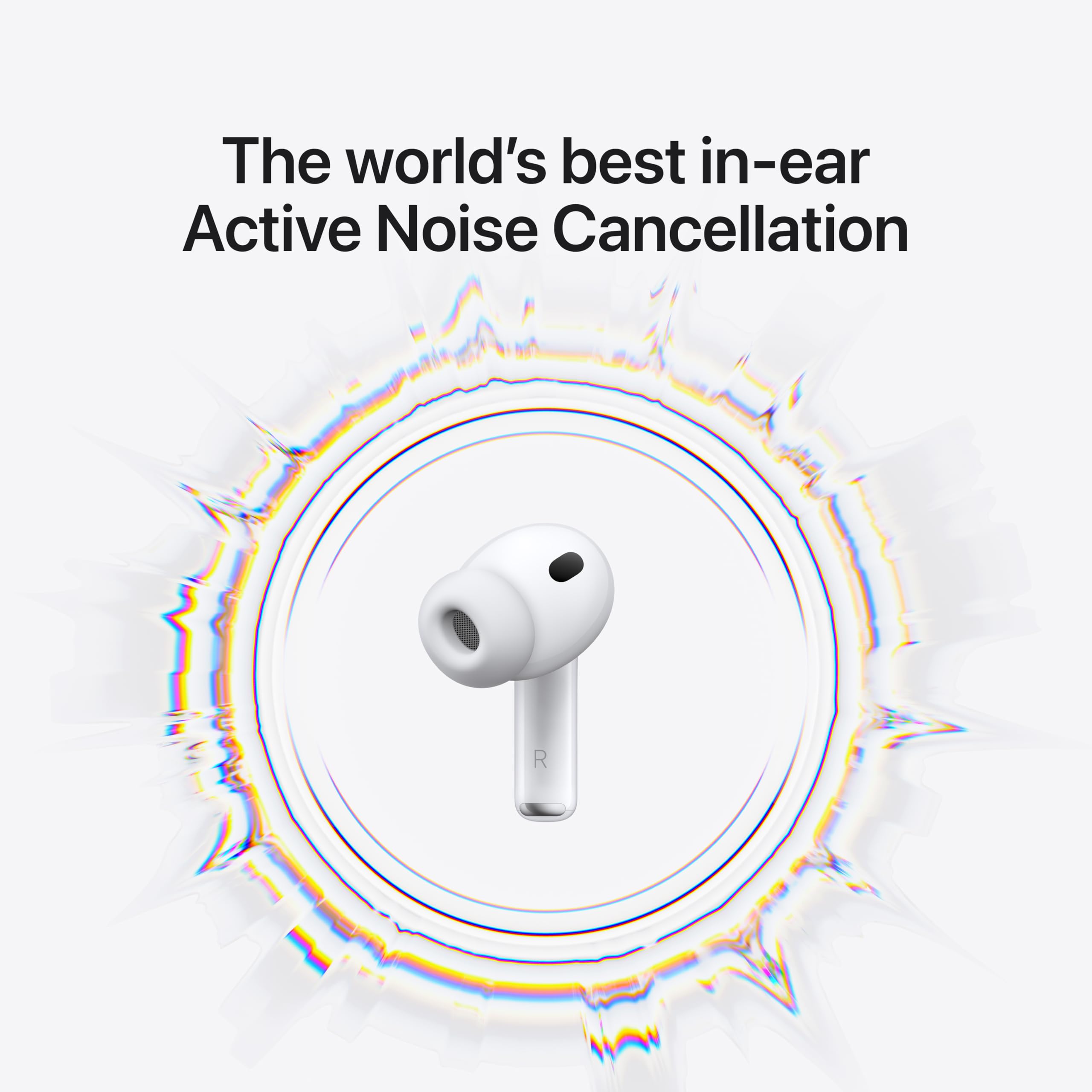 Apple AirPods Pro 3 close-up of ear tips in multiple sizes for a secure fit.