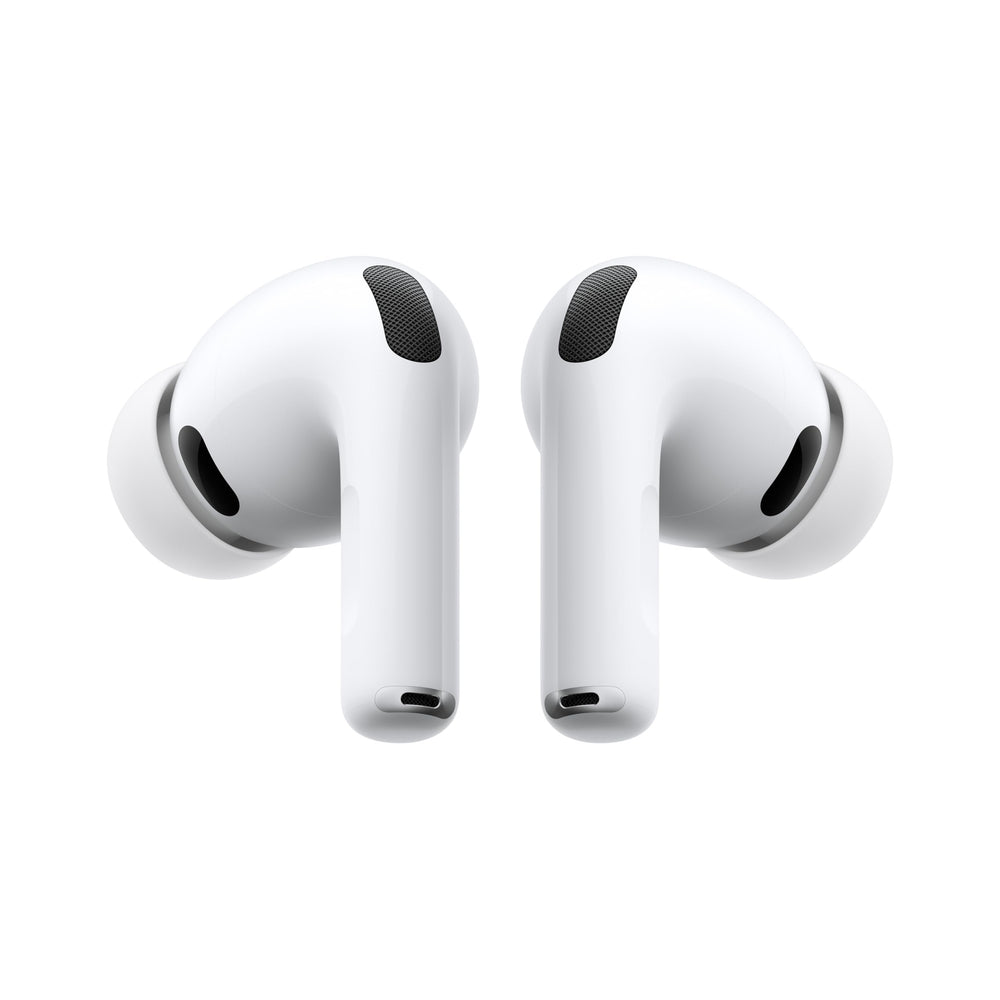 Apple AirPods Pro 3 earbuds in a charging case, showcasing sleek design and portability.