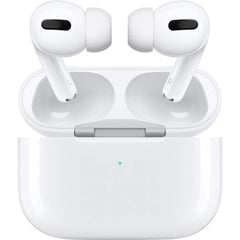 Apple AirPods Pro earbuds in ears for a secure, comfortable fit.