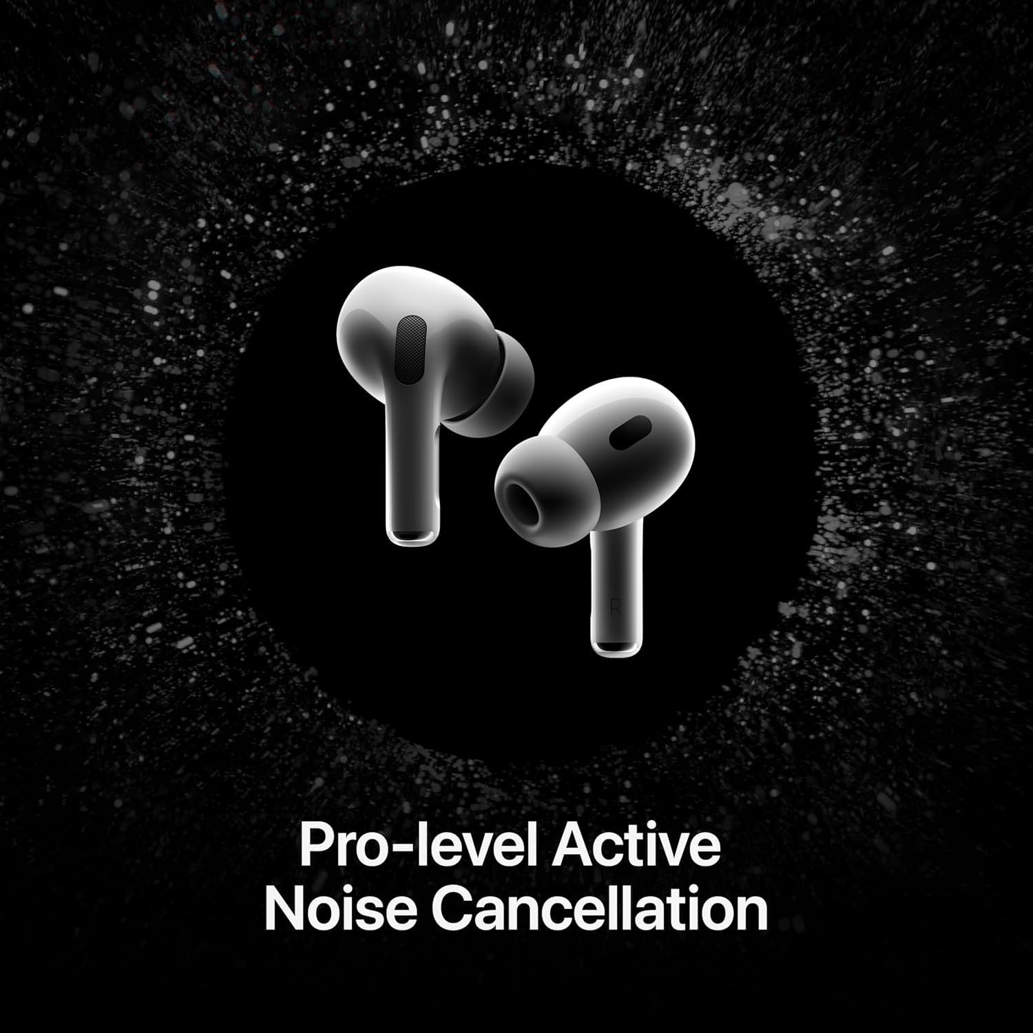 Apple AirPods Pro in use with transparency mode for ambient awareness.