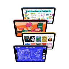 Apple iPad 11-inch Liquid Retina display for vivid visuals.