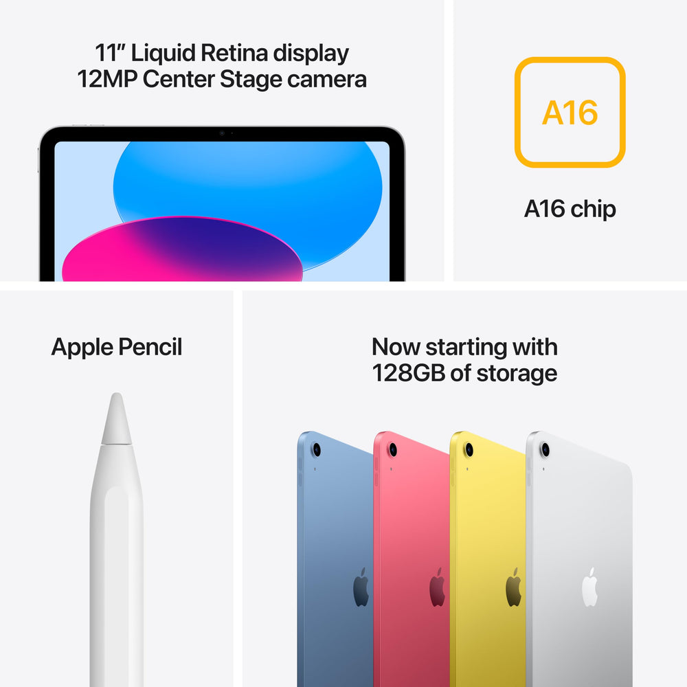 Apple iPad 11-inch Touch ID top button for secure access.