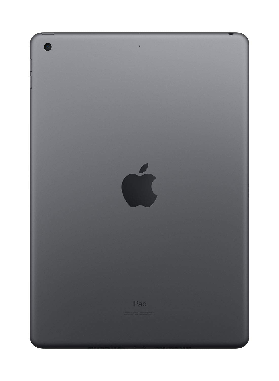 Apple iPad 2019 side profile Space Gray highlights slim portable design