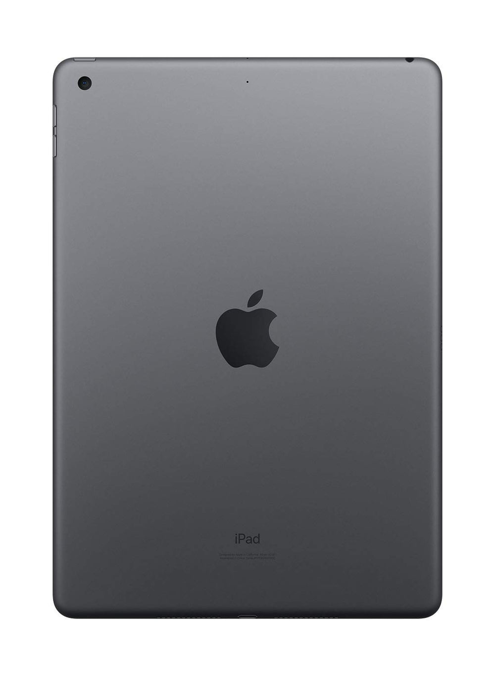 Apple iPad 2019 side profile Space Gray highlights slim portable design